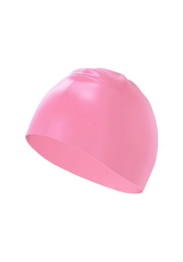 Pembe Ekstra Büyük Yüzme Bonesi Yüzme Şapkası Kaymaz Tasarım Yüksek Elastik Su Geçirmez Saç Koruma Yüzmek Bonesi Yetişkinler İçin Pembe