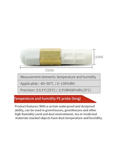 Sıcaklık Ve Nem Sensörü Vericisi Rs485 Toplayıcı Modülü Su Geçirmez Ve Yüksek Sıcaklığa Dayanıklı Prob