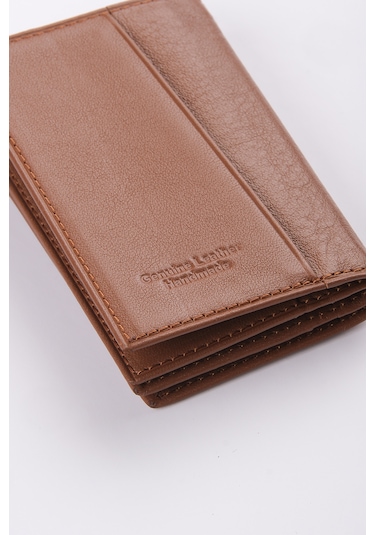 Ancora Leather Hakiki Deri Minimal Kartlık-26206 Taba
