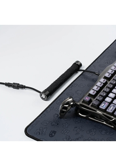 Gravastar Sarmal Aviator Usb To Type-c Mekanik Klavye Uyumlu Oyuncu Kablosu, 1.85m, Siyah