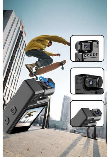 Xindoker L9 Wıfı Ultra Hd Infrared Gecelik Görüntü Kaydedici: Taşınabilir, Ekranlı, Toplantı Ve Spor Etkinlikleri İçin Işıksız Kaliteli Kayıt Siyah