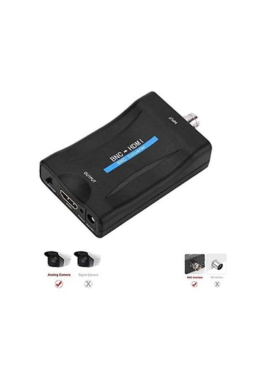 Samdoo Bnc'den Hdmı'ye Dönüştürücü, Cvbs Cctv Kameraları Ve Dvr'ler İçin 1080p Çıkış, 3.5mm Ses Girişi, Siyah