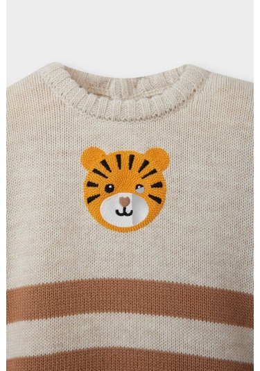 Defacto Erkek Bebek Bisiklet Yaka Kaplan Baskılı Çizgili Kazak F2582a525auer42 Ekru Defacto Erkek Bebek Bisiklet Yaka Kaplan Baskılı Çizgili Kazak F2582a525auer42 Ekru