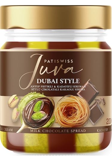 Sütlü Çikolatalı Antep Fıstığı Kreması Juva Dubai Style, 200g