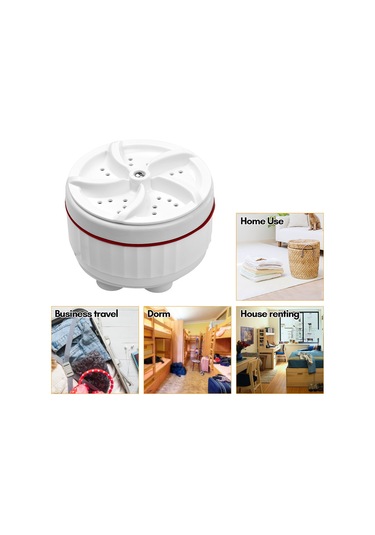 Aubyhe Usb Çalışır Minik Ultrasonik Yıkama Aleti - Süper Absorbanslı, Giyim/çorap/bebek Giysisi İçin Taşınabilir Beyaz