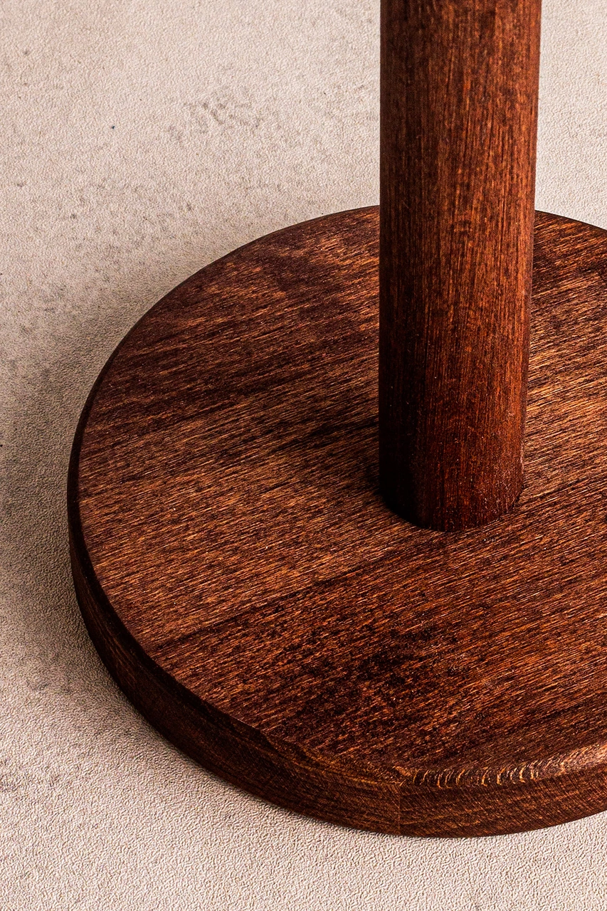 Snippy Rully - Ahşap Kağıt Havluluk Masaüstü Rulo Kağıt Havluluk Dik Peçetelik Kahverengi