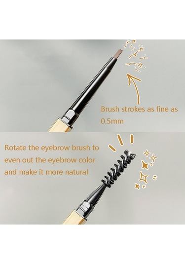 Sones 3 Adet Maycheer 3117 Küçük Altın Külçe Çift Kaş Kalemi İnce Başlık Su Geçirmez Akmayan Kaş Kalemi 5 Yosun Yeşili