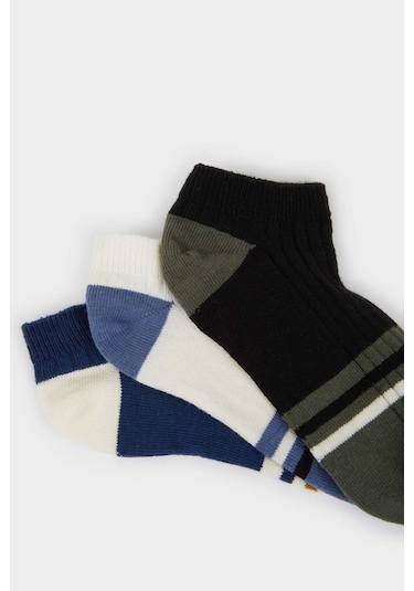 Defacto Erkek Çocuk 3lü Pamuklu Patik Çorap F4701a8nskr1 Çok Renkli