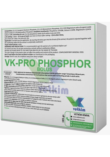 Vk-pro Phosphor Bolus - 24 Adet 185 Gr Yutturma Aparatı Hediyeli