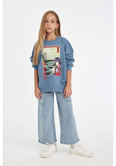 Defacto Kız Çocuk Hatsune Miku Relax Fit Bisiklet Yaka İçi Yumuşak Tüylü Sweatshirt D1120a824auın242 İndigo Defacto Kız Çocuk Hatsune Miku Relax Fit Bisiklet Yaka İçi Yumuşak Tüylü Sweatshirt D1120a824auın242 İndigo