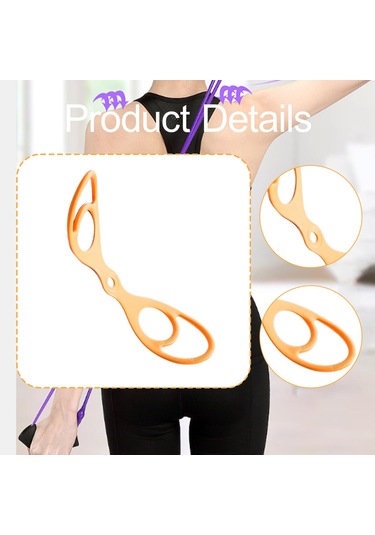 Homyl Şekil 8 Direnç Bandı Germe Gergisi Kadınlar Erkekler Ev Turuncu