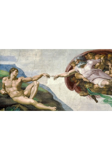 Michelangelo Sistine Şapel Poster Duvar Kağıdı Renkli