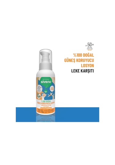 Siveno Doğal 100 ml 50 Faktör Çocuk Güneş Losyonu