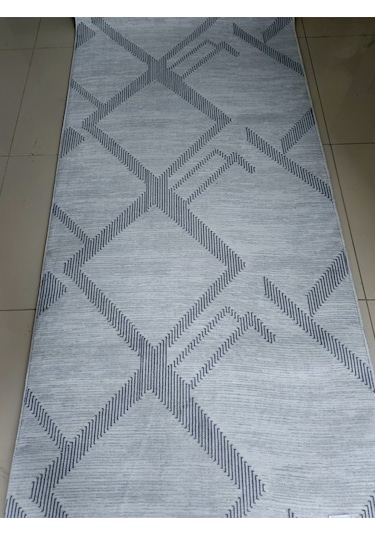 Antrasit Geometrik Desen Yıkanabilir Kaymaz Dört Mevsimlik Salon Banyo Balkon Genç Odası Kesme Halı Gri 2