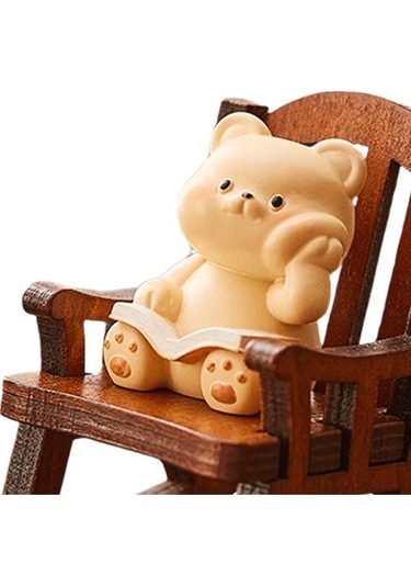 Lijinxu Magideal Sallanan Sandalye Hayvan Heykelcik Yaratıcı Mini Ayı