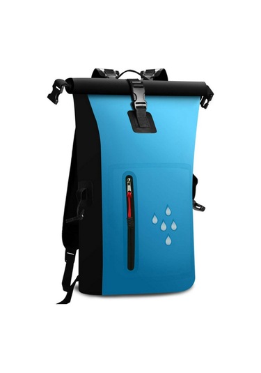 Su Geçirmez Sırt Çantası-25l Büyük Kapasiteli Pvc Suya Dayanıklı Çanta - Yüzme, Dalış, Trekking, Kamp Ida-erkek Ve Kadın 25l Spot Mavi
