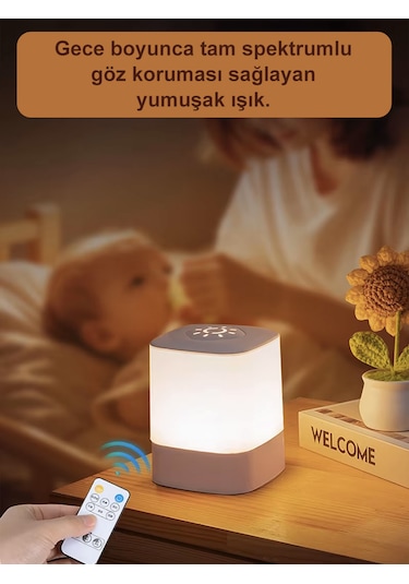 Greentech Masaüstü Şarjlı LED Aydınlatma - Gece Lambası / GT-CL09 Beyaz - Sarı