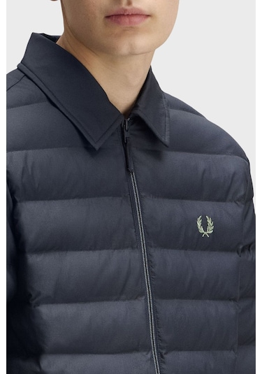 Fred Perry J1301 Collared Insulated Erkek Mont Mavi