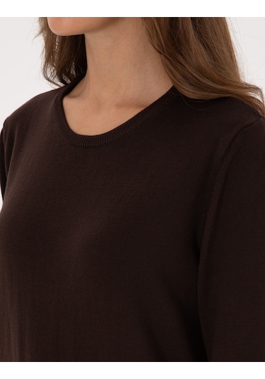 Pierre Cardin Kadın Kahverengi Kazak /triko 50316393-vr029 Kahverengi