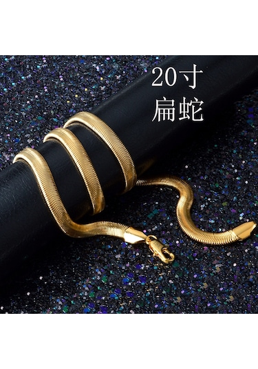 Minimalist Moda Nötr Düz Yılan Kişilik Kolye Altın Çok Renkli