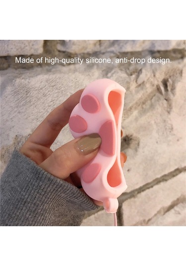 Honmex Airpods Uyumlu Pro Tws Kulaklık İçin Silikon Koruyucu Kılıf - Kedi Pencesi Desenli Beyaz 3d Korumalı Kapak Beyaz