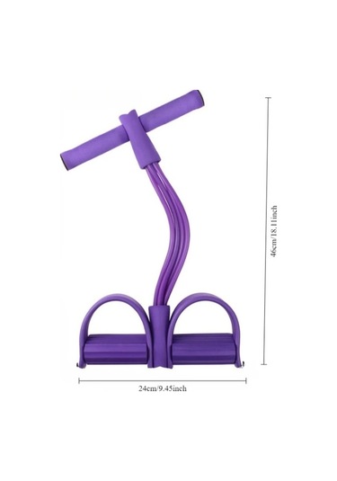 Meridiangoods Mor Direnç Lastiği Tüm Vücut Antrenmanı Karın Fitness Ve Esneklik Geliştirici Mor
