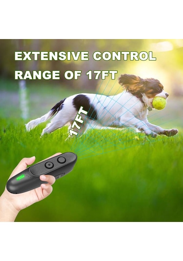 Yaleker Taşınabilir Ultrasonik Köpek Caydırıcı Ve Eğitim Cihazı, Siyah Abs, 300mah Pil
