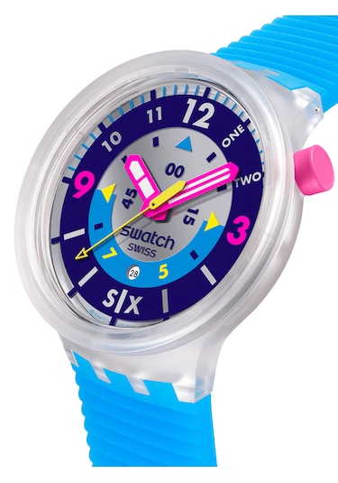 Swatch Sb01k400 Neon Erkek Kol Saati Lacivert