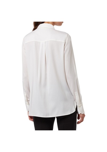 Vince Şık Slim - Fit Ipek Bluz - Açık Beyaz Off White