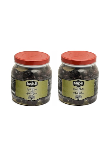 Heybeli Doğal Fermente Siyah Zeytin Teneke 2 x 1 KG
