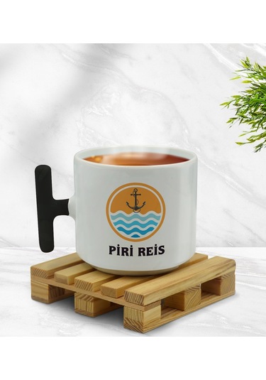 Bk Gift Kişiye Özel Tekne Marin Ve Denizcilik Tasarımlı Siyah T Kulplu Middle Kupa-6, Arkadaşa Hediye Kobitmeyencom33417 Bk Gift