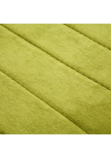 Neevoyu Yeşil Dikey Çizgili Kalın Koral Yün Banyo Paspası - Anti Kayma, Kir Tutucu, Hafif Temizleme - 40x60 Cm Diğer