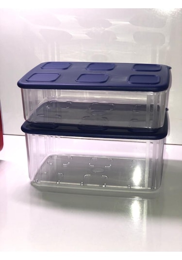 Tupperware Şeffaf Buzdolabı Saklama Kabı 2 Li Çok Renkli