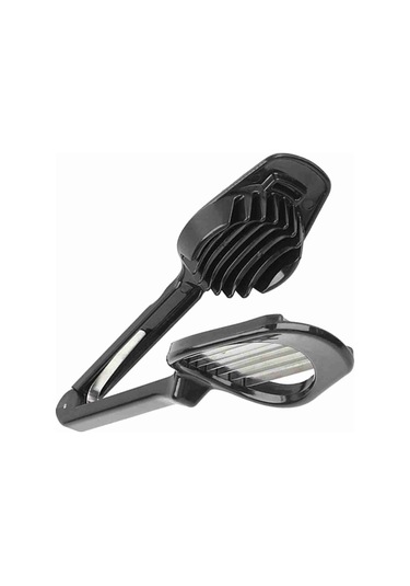 Kosona Siyah Çift Yüzeyli Yumurta Dilimleyici - Hızlı Dilimleme, Wedge Oluşturma, Kaymazsız Tabanlı Mutfak Aracı Diğer