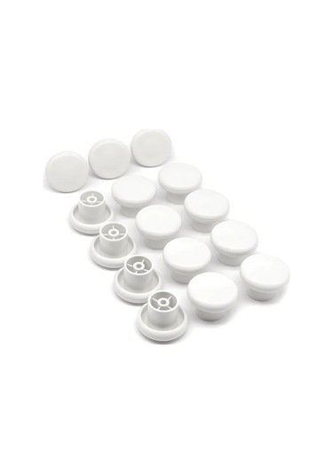 Smikov Mobilya İçin Evrensel Düğmeli Kulp 15 Adet 444211735 Beyaz