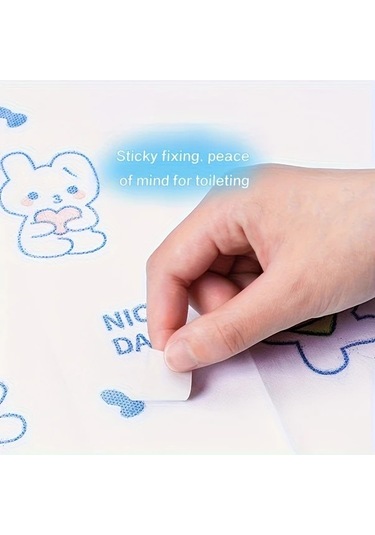 Willowhaven 50lu Yapışkanlı Portatif Klozet Kılıfı Sevimli Karakterli Banyo Aksesuarı Tekli Paket