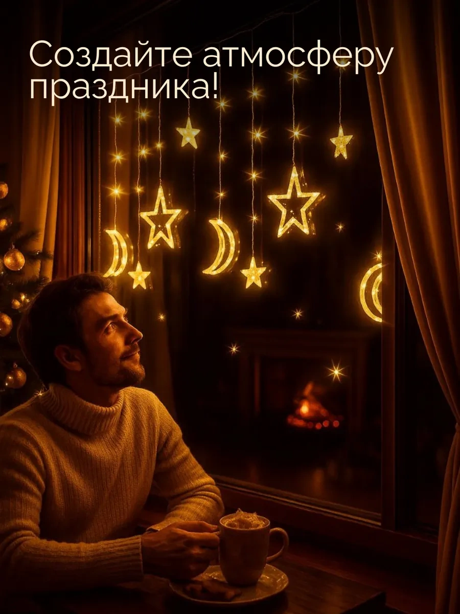 D-light Ramazan İçin Pencere Perdesi Aydınlatma 259142873 Beyaz