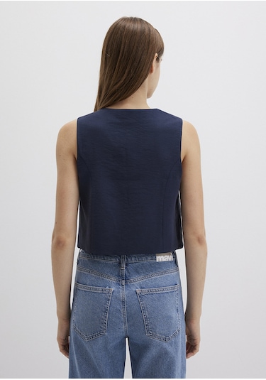 Mavi - Bağcıklı Lacivert Bluz 1211200-82318 Lacivert