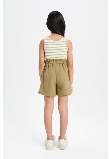 Defacto Kız Çocuk Paperbag Şort C0266A824SMKH462 Haki