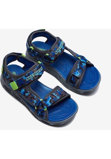 Skechers Hypno - Splash Büyük Erkek Çocuk Mavi Işıklı Sandalet 400077L Bllm Mavi