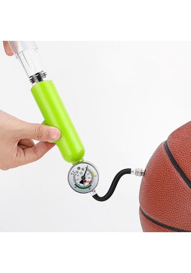 Suntek Basınç Göstergeli Top Pompası Hafif Taşınabilir Yoga Yeşil