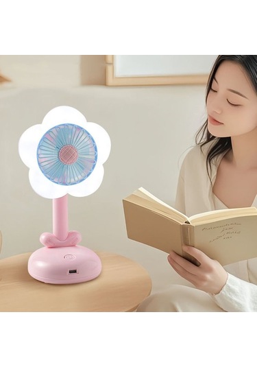 Taşınabilir Çiçek Masa Vantilatörü, Küçük Vantilatör Pembe