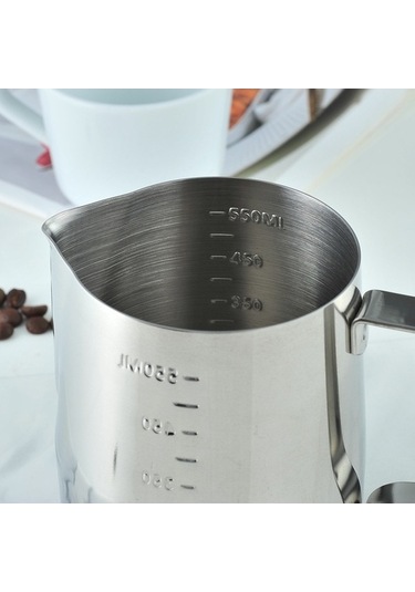 Dancemonkey 1000 Ml 304 Paslanmaz Çelik Süt Fincanı Kepçeli Cezve
