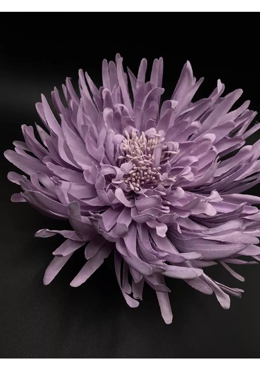 Amely Rid Kumaş Büyük Broş Toka "kore Pembesi Çiçeği" 196354931 Lavanta