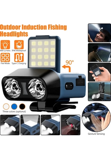 Süper Parlak Led Klipsli Kapak Işığı Şarj Edilebilir Sensörlü Siyah