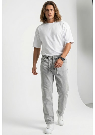 Bigdart Erkek Rahat Kesim Baggy Jean Pantolon 30075 - Taş