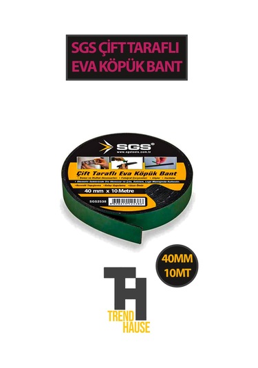 Sgs Çift Taraflı Eva Köpük Bant 40mmx10mt