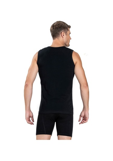 Jiber Erkek Sıfır Yaka Sıfır Kol Pamuklu Fanila Atlet 114 - 9 Adet 001