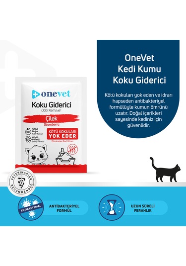 Onevet Kedi Koku Giderici Çilek Kokulu 25 Gr. 15 Adet Oc203b15