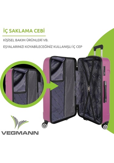 Vegmann Vela Violet Orta Boy Valiz Mürdüm